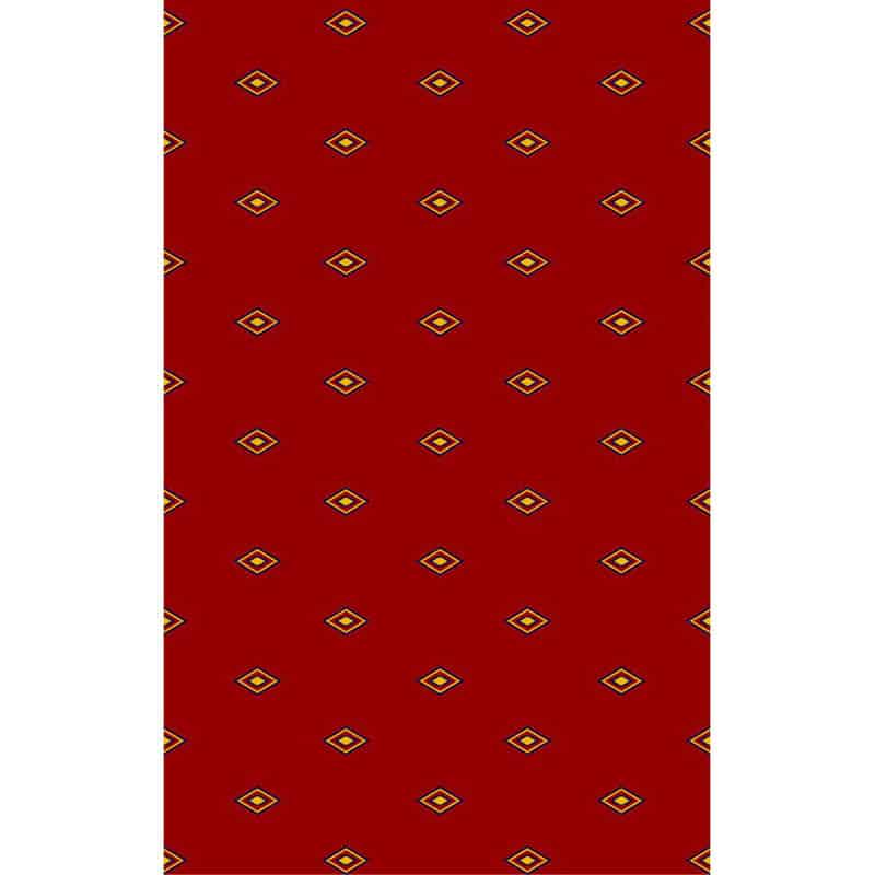 Roter Teppich mit Mustern