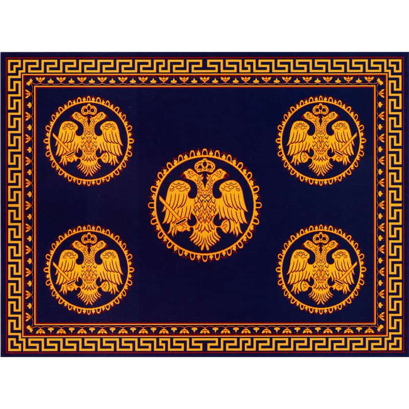Rectangular Carpet with 5 Double-Headed Eagles Byzantine