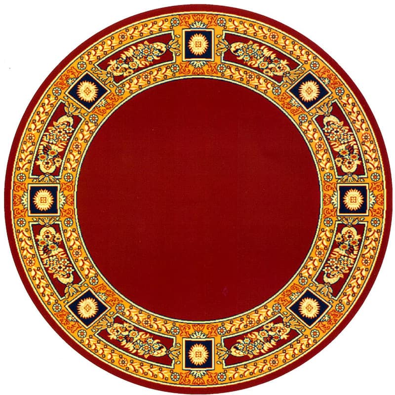 Round carpet with decoration