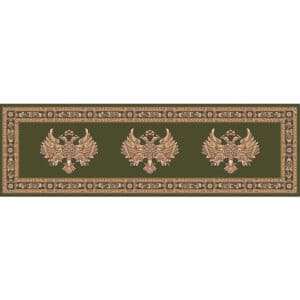 Rectangular carpet with double-headed eagle green