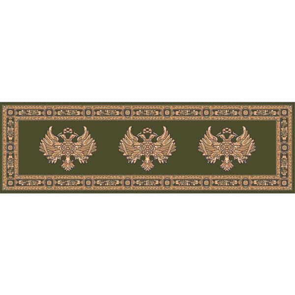 Rectangular carpet with double-headed eagle green