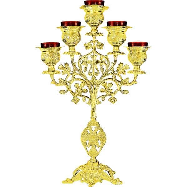 Lamp with five candles