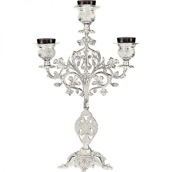 Лампа з трьома срібними свічками