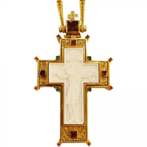 Srebrni križni križ - etui za relikvije