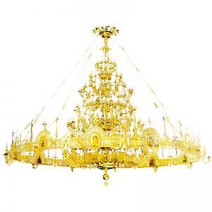Brass chandelier with horos
