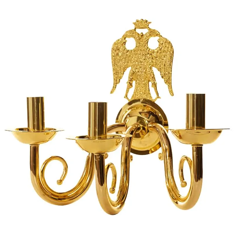 Brass wall lamp