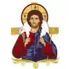 Reprezentare brodata a lui Iisus Hristos „Păstorul cel Bun”