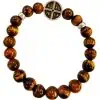 Rosary bracelet with metallic motif