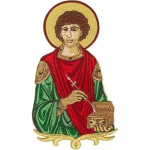 Embroidered Representation of Agios Panteleimon