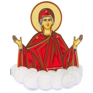 Embroidered Representation of Panagia Platytera of Heaven