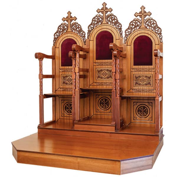 Chanters pews with pedestal