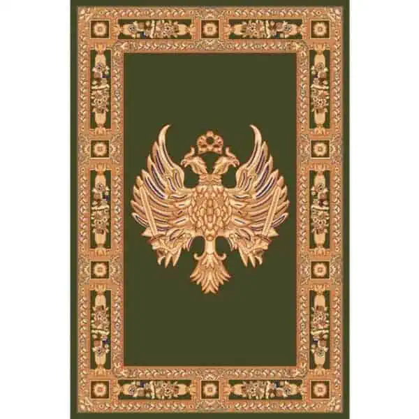 Rectangular Carpet with Double-Headed Eagle green