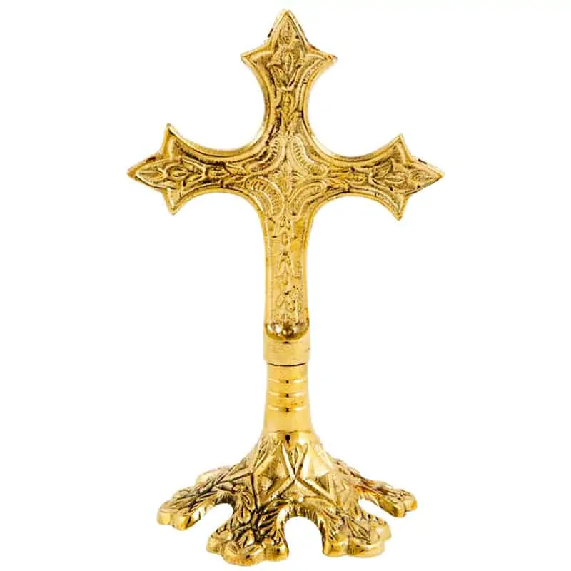 Крест с подставкой Бронзовый