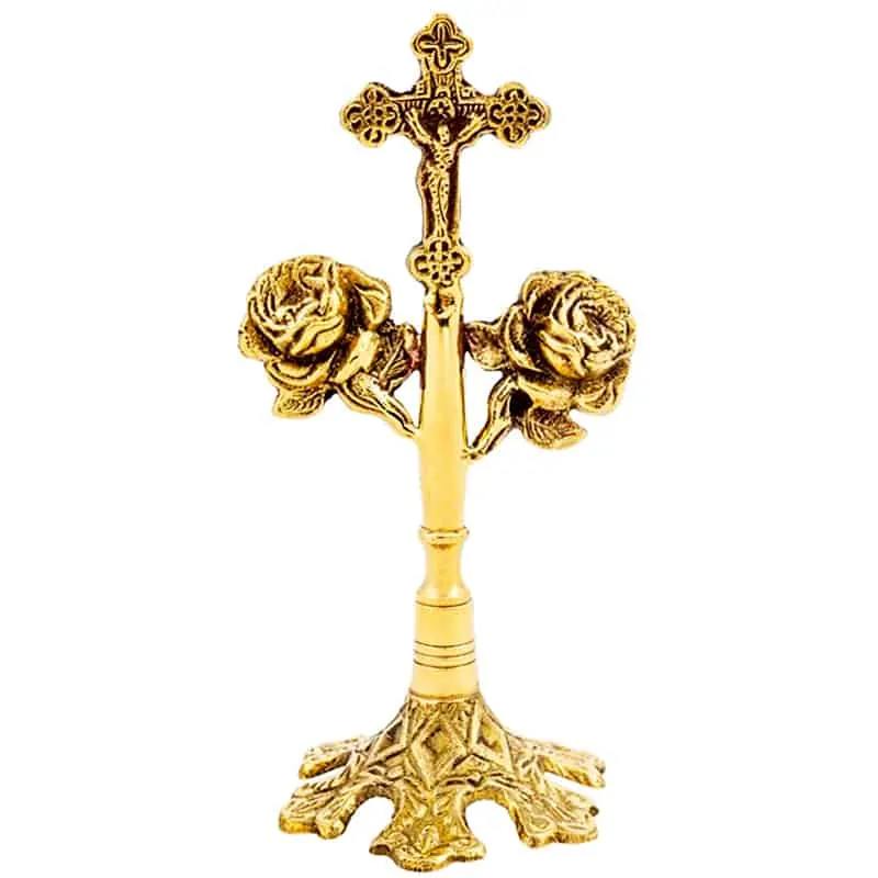 Крест с подставкой бронзовый