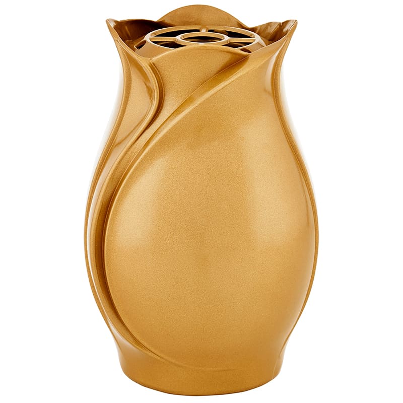 Цветочная ваза для памятника бронзового цвета