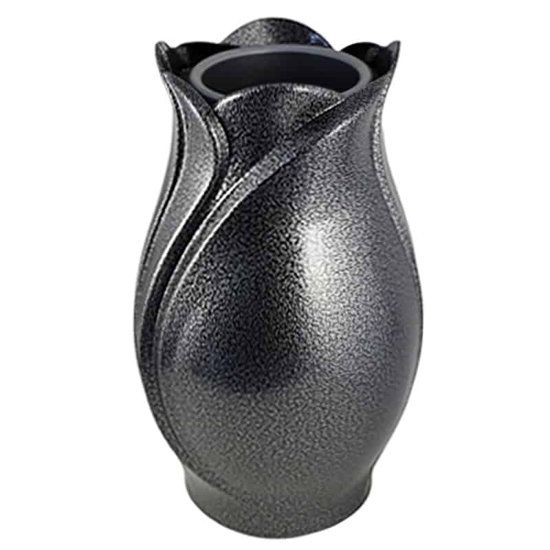 Цветочная ваза для памятника золотисто-черного цвета