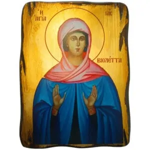 Ikone der Heiligen Ia (Violett)