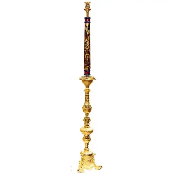 Candlestick with hagiography
