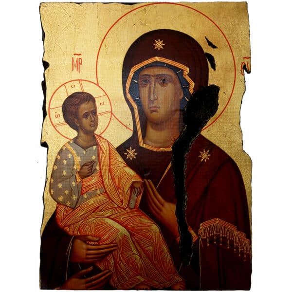 Icon Holy Virgin Mary Triheroussa