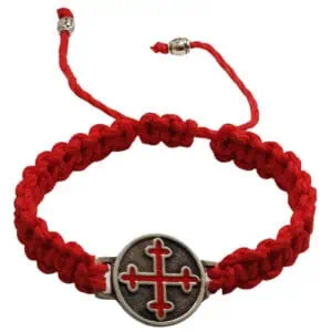 Metallic motif rosary bracelet