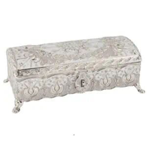 Бронзовый резной бронзовый ковчег с серебряным покрытием