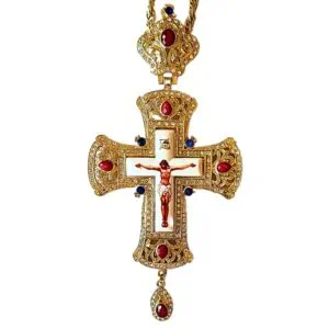 Scientific Cross bronze with porcelain