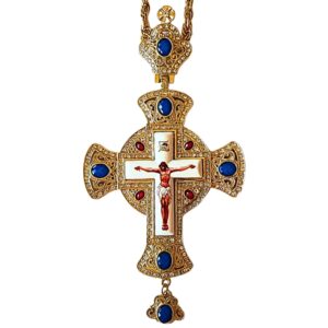 Scientific Cross bronze with porcelain