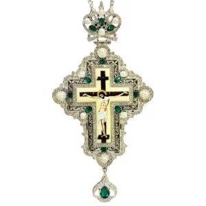 Silver-plated bronze cross