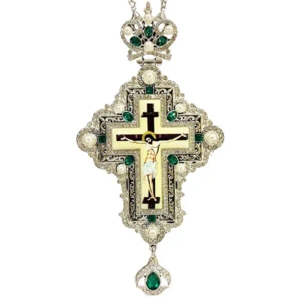 Silver-plated bronze cross