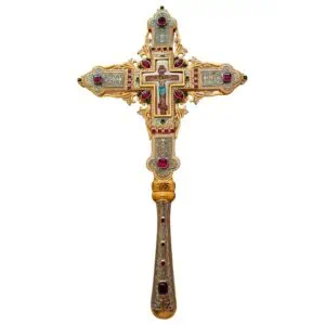 Blessing Cross Bicolour with Enamel