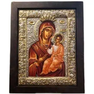 Εικόνα Παναγία Οδηγήτρια ασημένια