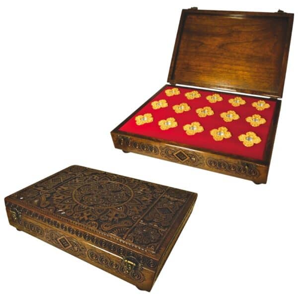 Handmade wooden reliquary