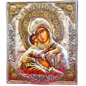 Icon of Virgin Mary Sweetheart with stones