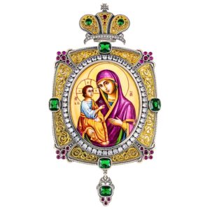 Архијерејски Енколпион Сребрни правоугаони